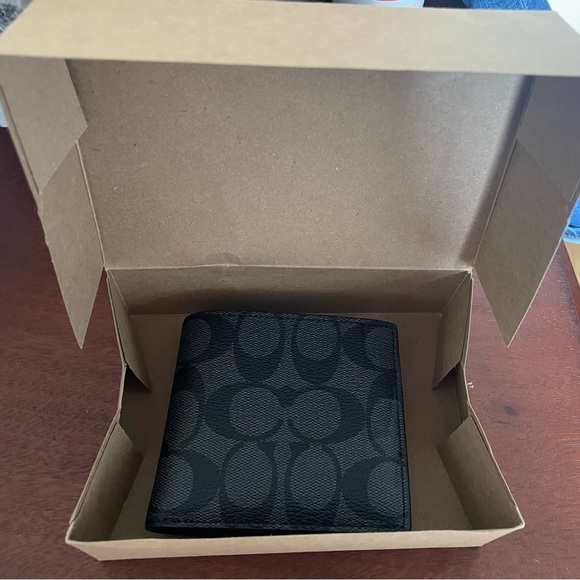 Black and gray coach wallet with original box. - Picture 5 of 5